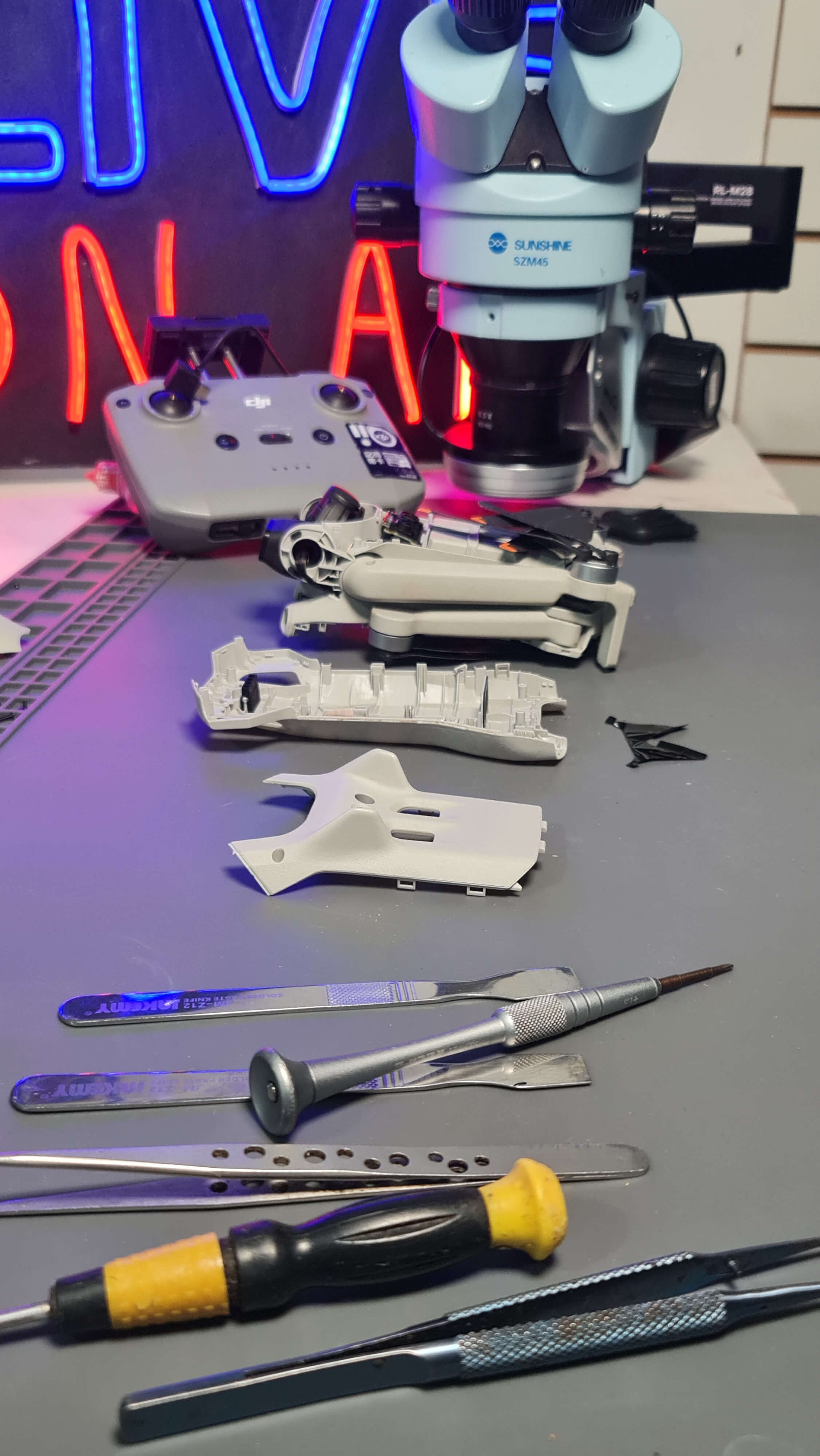 Servicio técnico de Drones DJI reparación de brazo y gimbal en Posadas